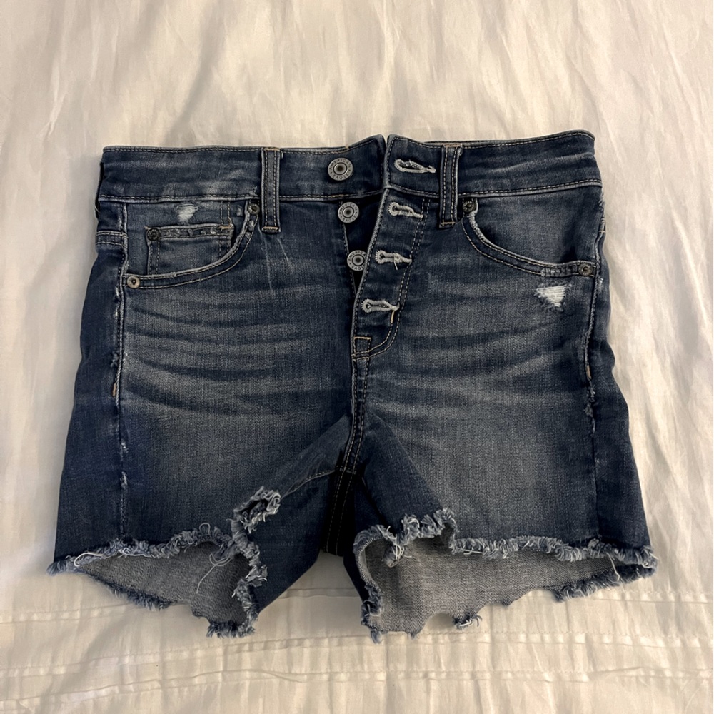 American Eagle High Rise denim stretch shorts